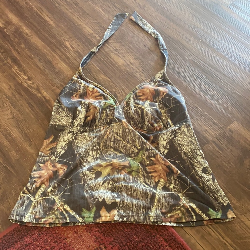 Camo bathing suit top